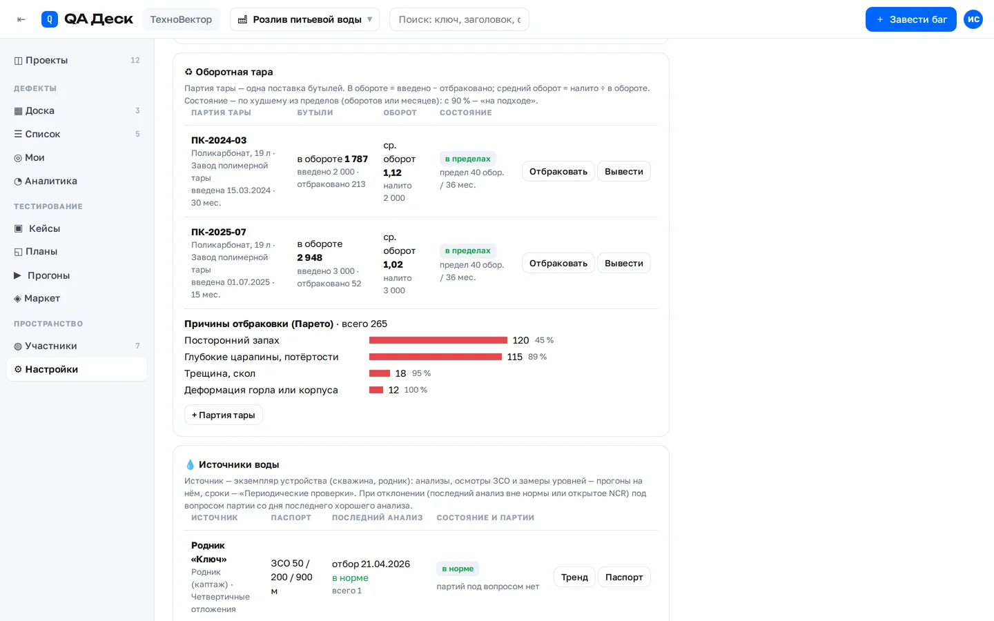 Оборотная тара 19 л в QA Деск